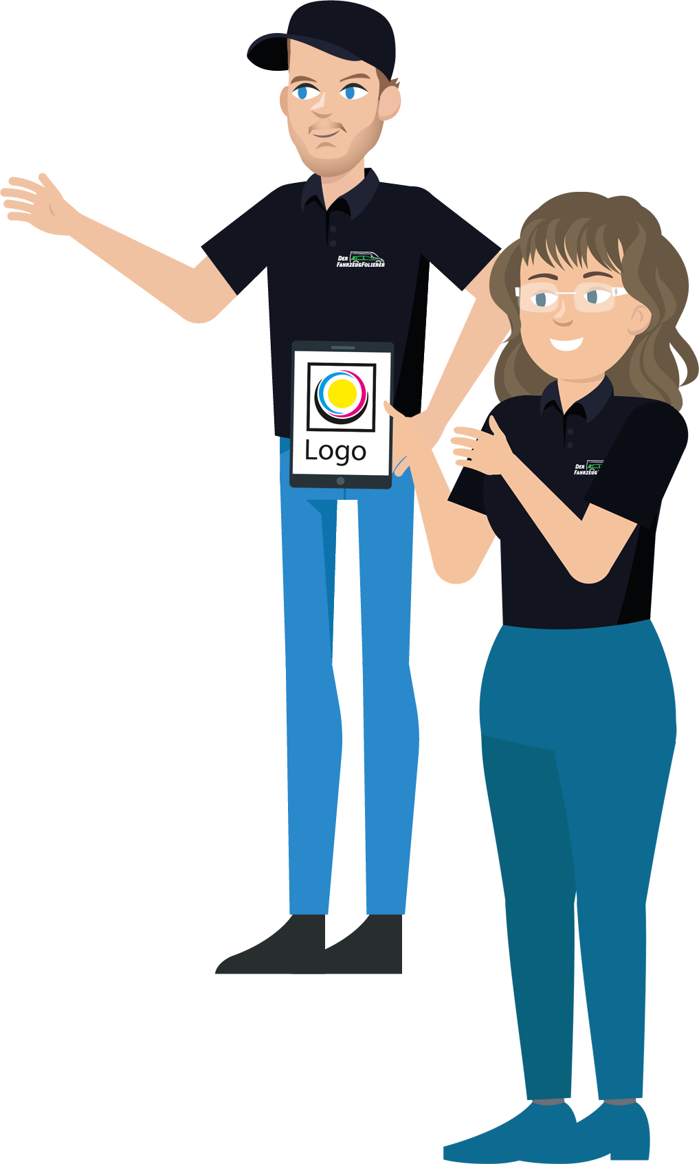 Illustration von Sven und Birgit vom Brumley Tex Team